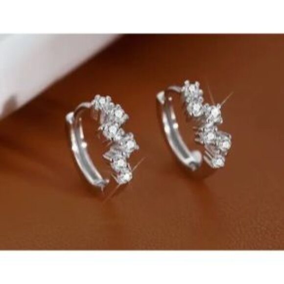 Dainty Sterling Silver Huggie Hoops - Picture 1 of 3